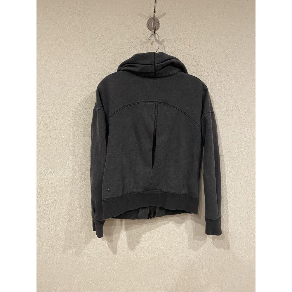 Lululemon Hug it Out Jacket Womens 6 Gray Full Zip High Neck Fleece Sweatshirt - Picture 5 of 5